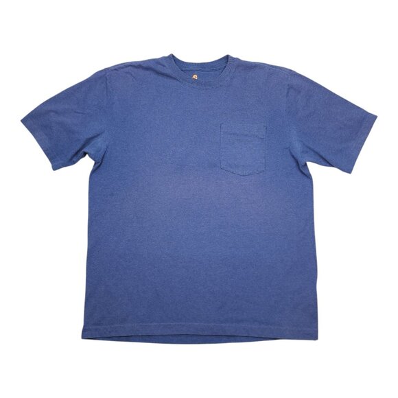 Carhartt Mens Blue Original Fit Pocket T-Shirt L Regular Cotton/Poly Blend - Picture 1 of 8